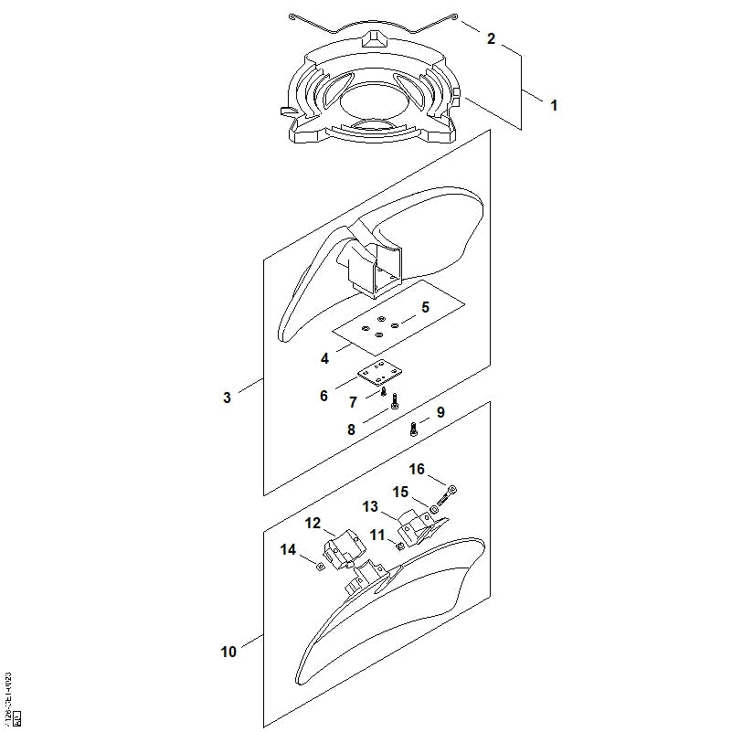STIHL Clamp OEM 41197166500 technical drawing position 13