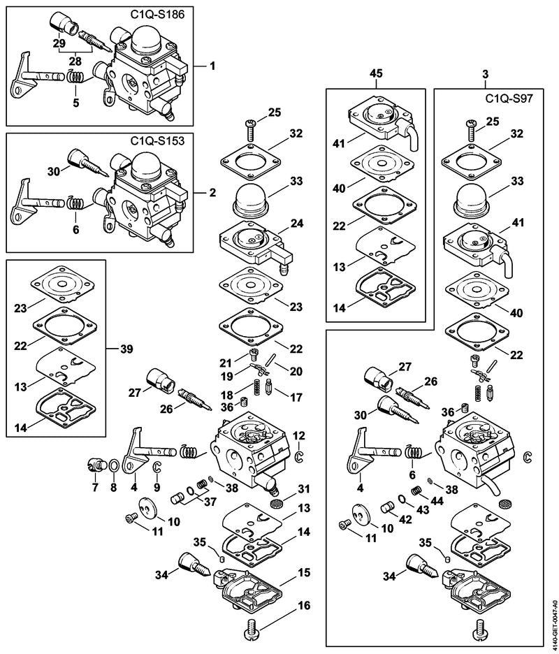 STIHL Pump piston kit OEM 11231209700 technical drawing position 37