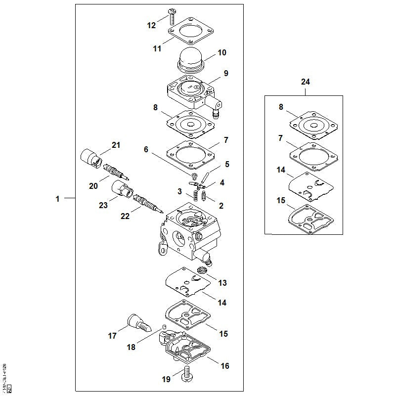 STIHL Clamp OEM 11251224200 technical drawing position 18