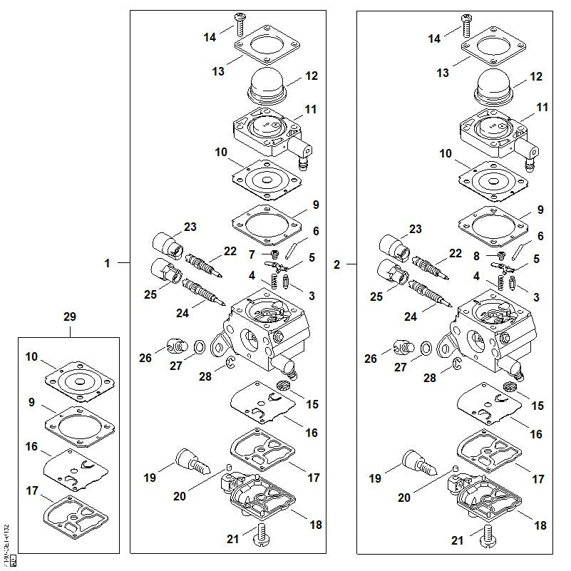 STIHL Flange OEM 41401202204 technical drawing position 11