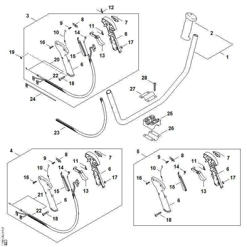 STIHL Throttle cable OEM 41401801112 technical drawing position 20