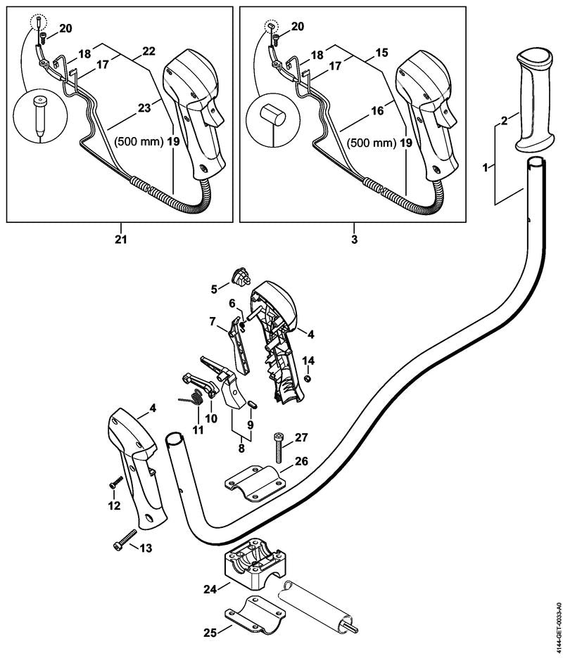 STIHL Lead OEM 41444401910 technical drawing position 18