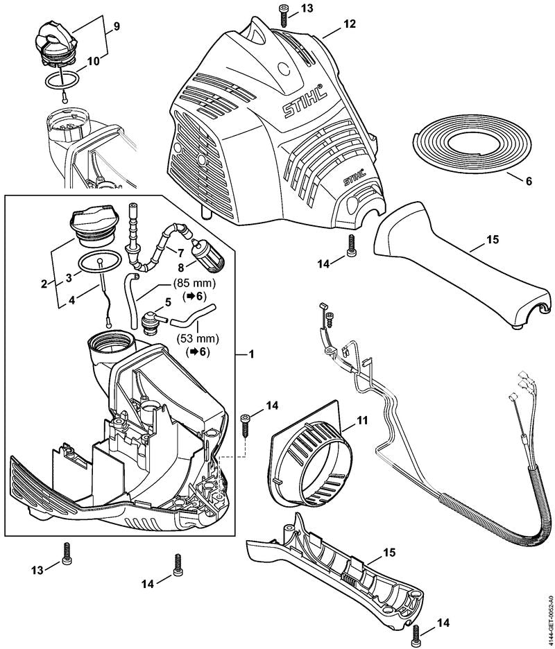 STIHL Clamp OEM 41447904800 technical drawing position 15