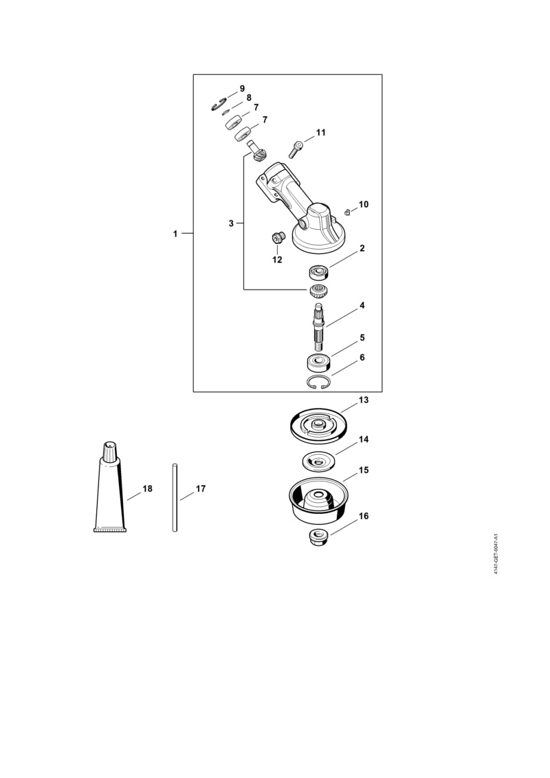 STIHL Drive shaft OEM 41806420602 technical drawing position 4