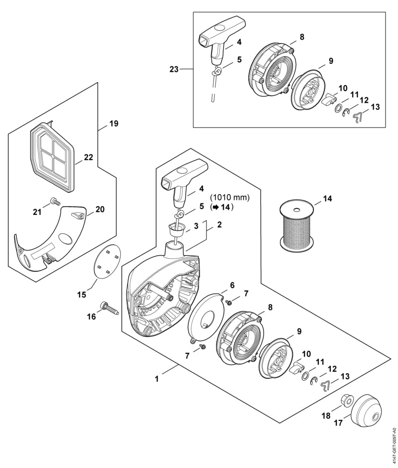 STIHL Model plate FS 361 C OEM 41479671537 technical drawing position 15