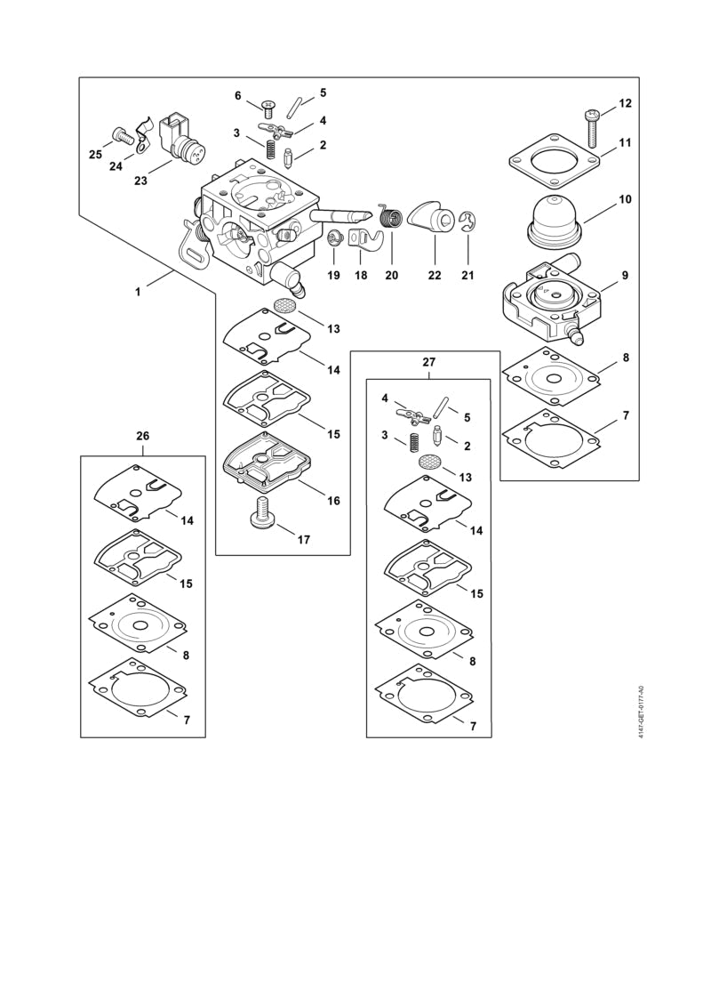 STIHL E-clip OEM 41471229001 technical drawing position 21
