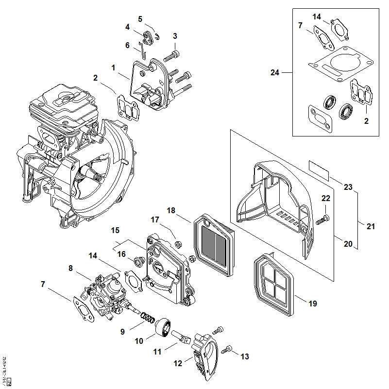 STIHL Grommet OEM 41471419802 technical drawing position 12