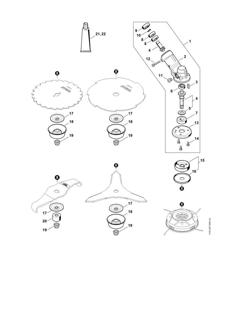 STIHL Retaining plug OEM 41476410800 technical drawing position 3