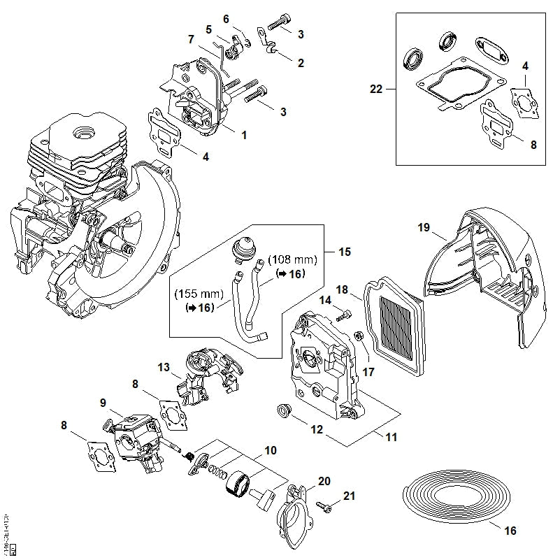 STIHL Lever OEM 41481822800 technical drawing position 5