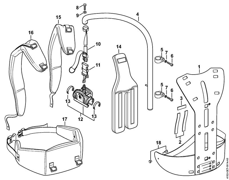 STIHL Webbing OEM 41827918000 technical drawing position 10