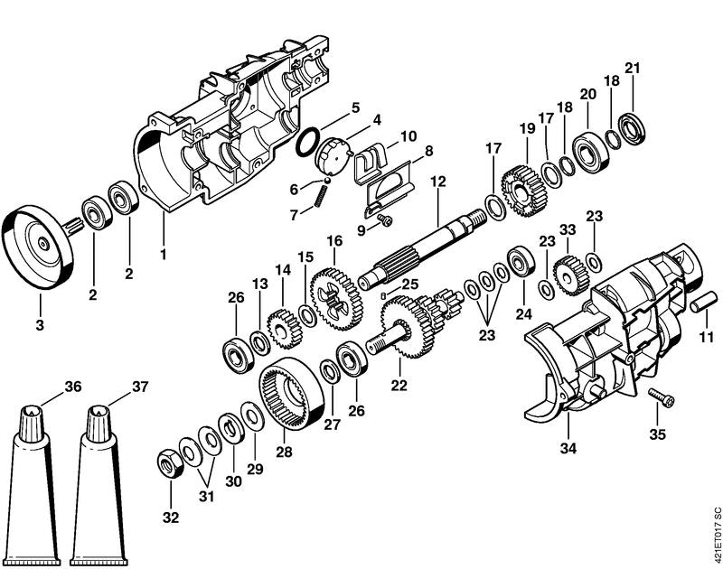 STIHL Compression spring OEM 00009972001 technical drawing position 7