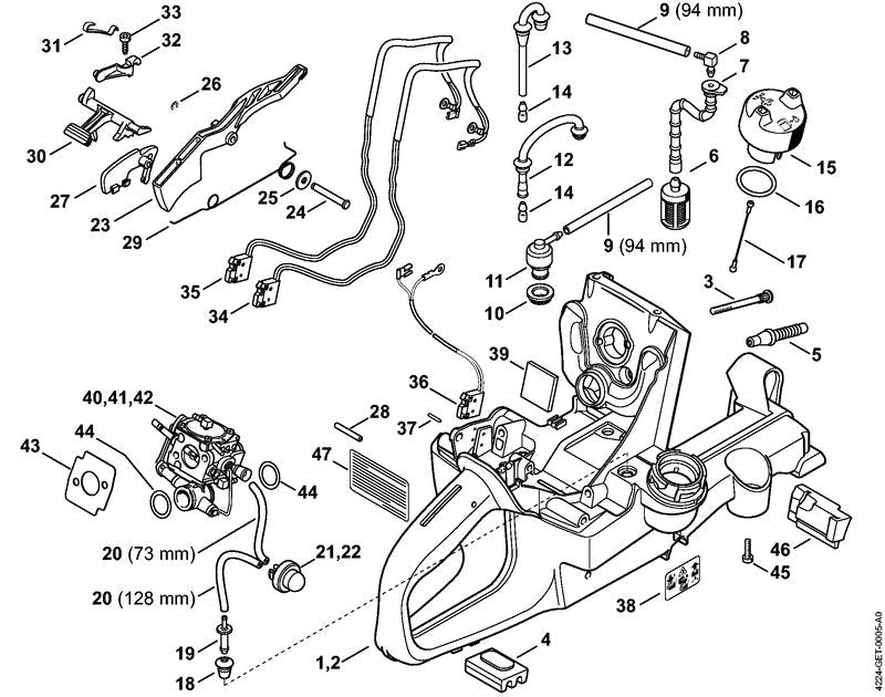 STIHL Flat spring OEM 42241824700 technical drawing position 31