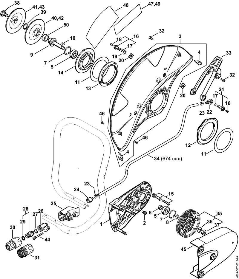 STIHL Support OEM 42247905304 technical drawing position 1