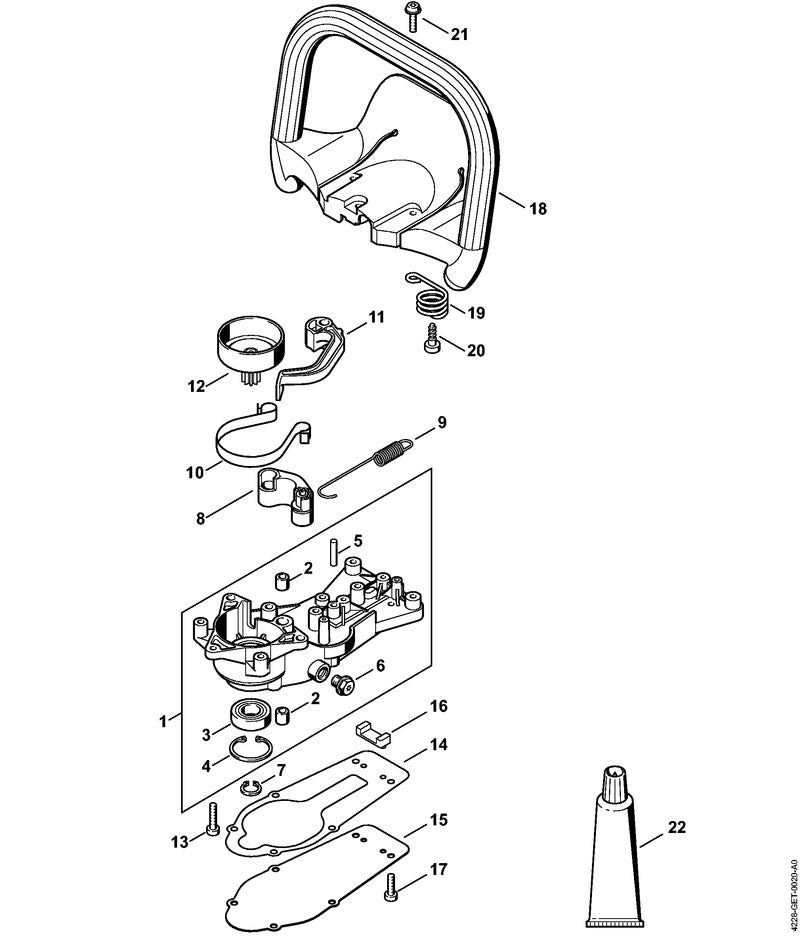 STIHL Clutch drum OEM 42281602901 technical drawing position 12