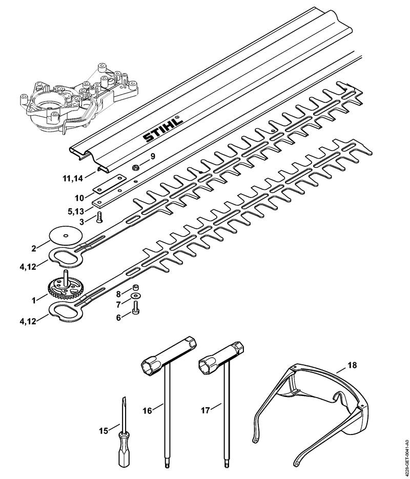 STIHL Sleeve 4.85 mm OEM 42286414900 technical drawing position 8