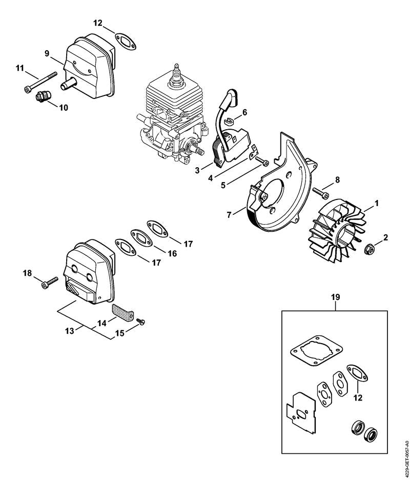 STIHL Stub OEM 42291456901 technical drawing position 10
