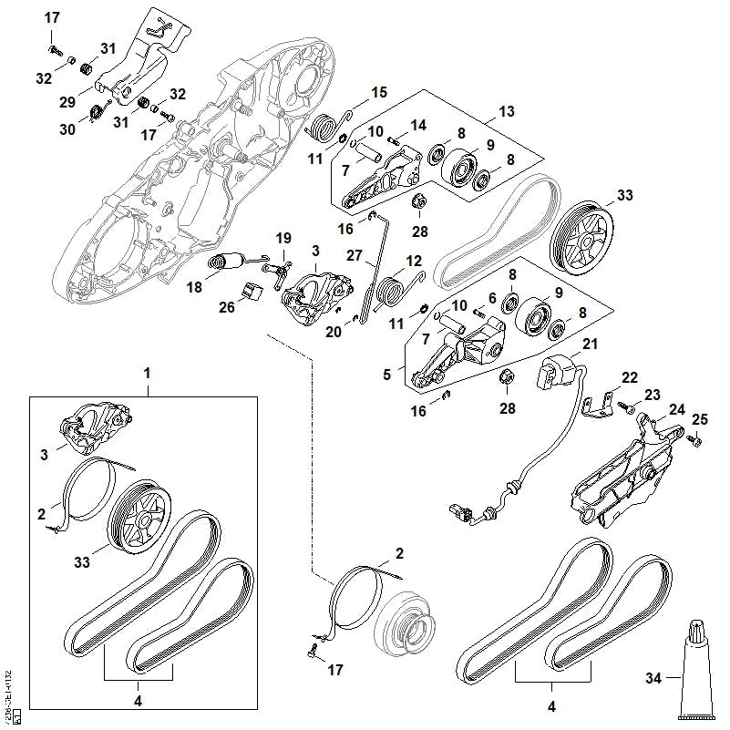 STIHL Sleeve OEM 42386910600 technical drawing position 8