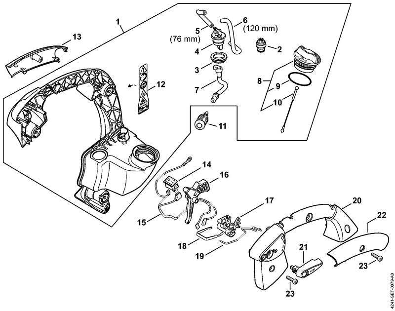 STIHL Detent spring OEM 42411824204 technical drawing position 18