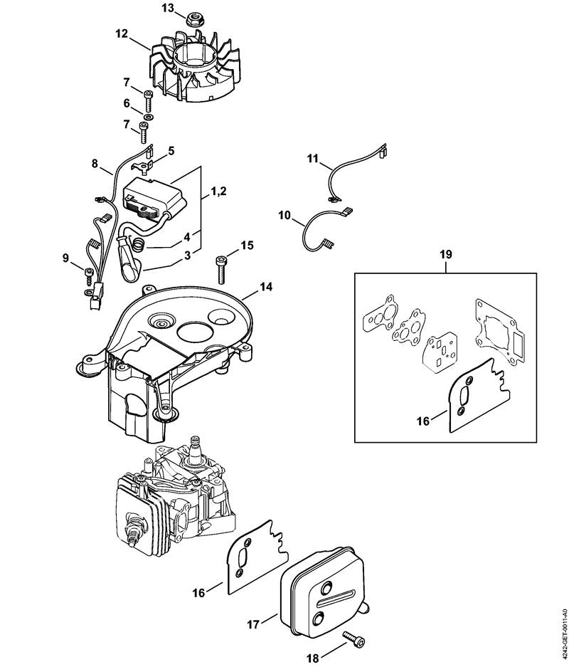 STIHL Lead OEM 42424401900 technical drawing position 10