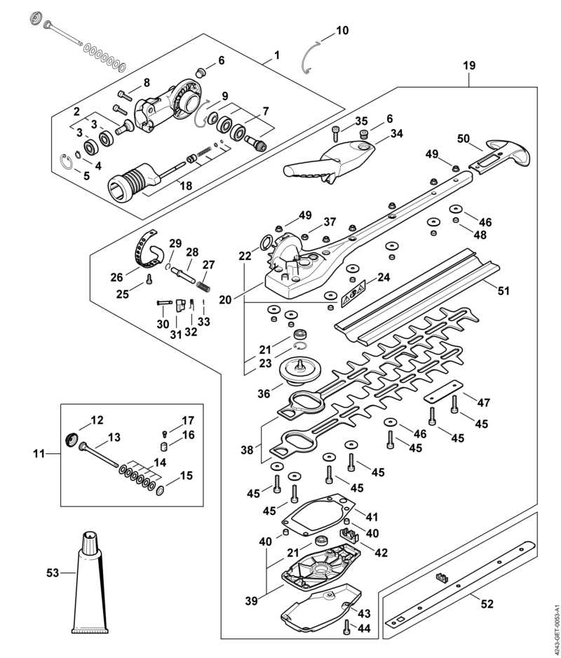 STIHL Blade 250 mm / 10" OEM 42437106005 technical drawing position 38