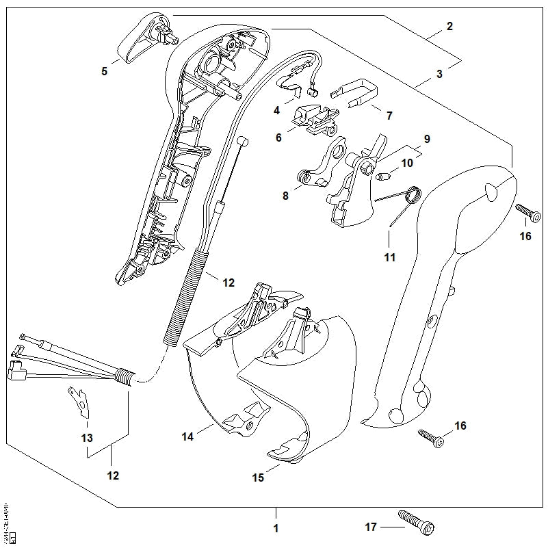 STIHL Clamp half OEM 42447920201 technical drawing position 15