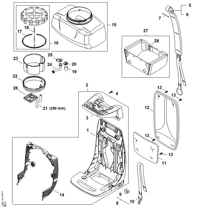 STIHL Screen OEM 42447068000 technical drawing position 14