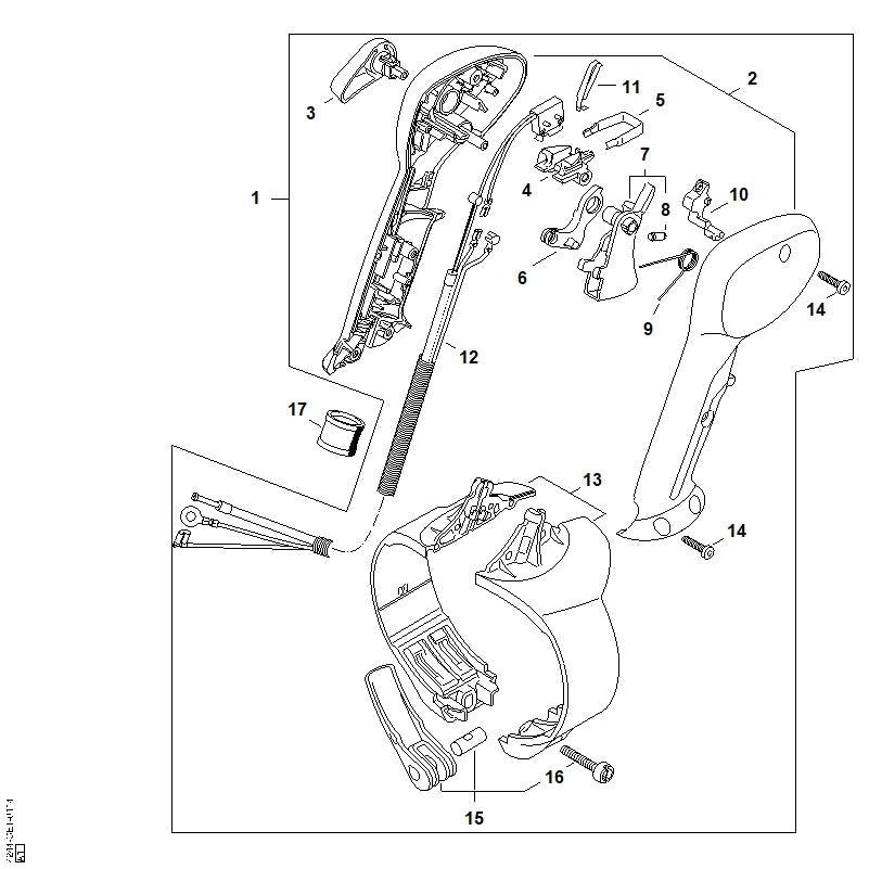 STIHL Contact spring OEM 42444421600 technical drawing position 11