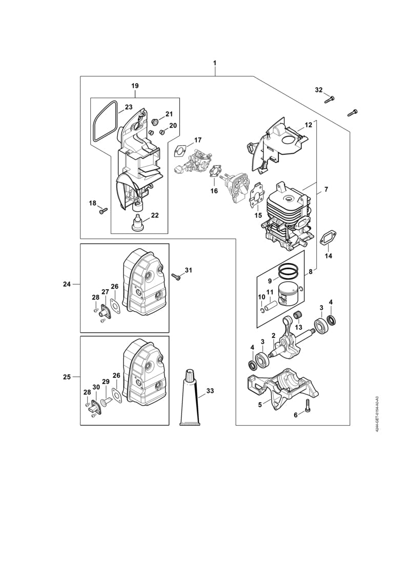 STIHL Piston ring Ø 48x1.2 mm OEM 11250343001 technical drawing position 9