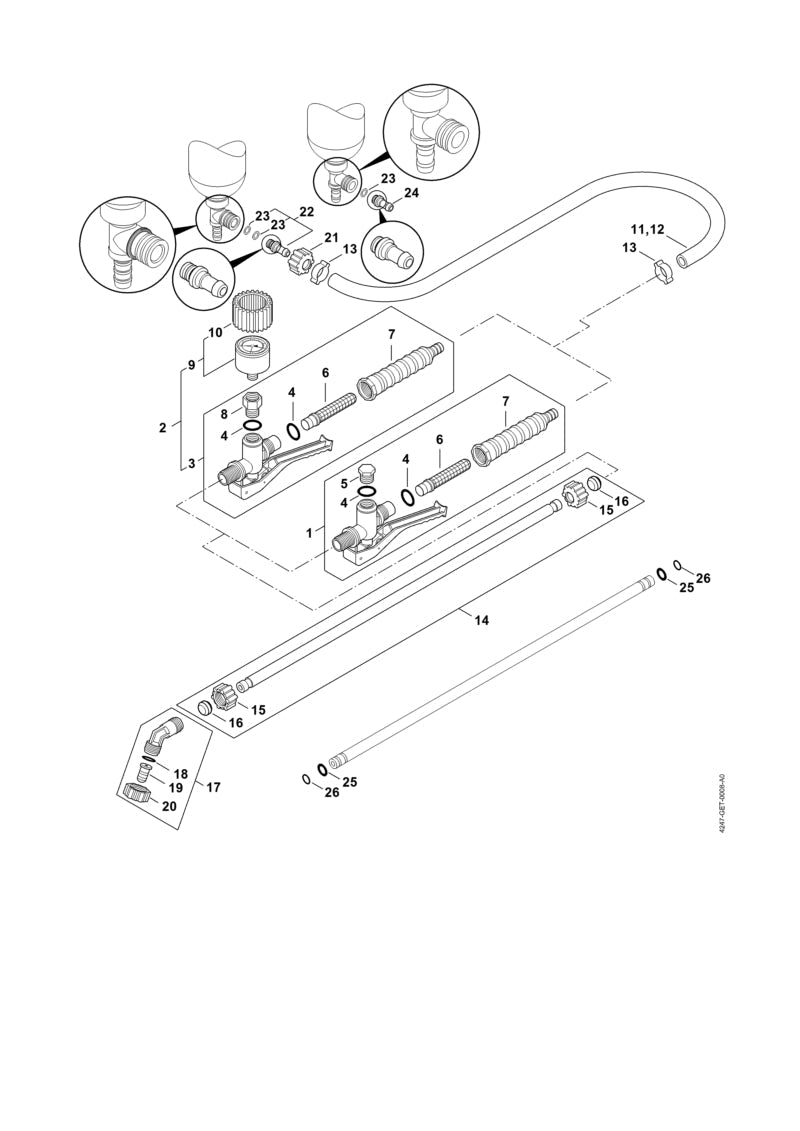 STIHL Filter OEM 42477680800 technical drawing position 6