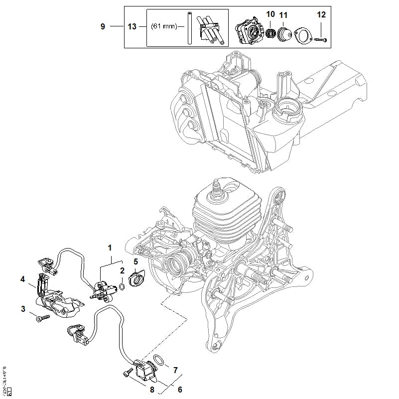 STIHL Injection pump OEM 42501300304 technical drawing position 9