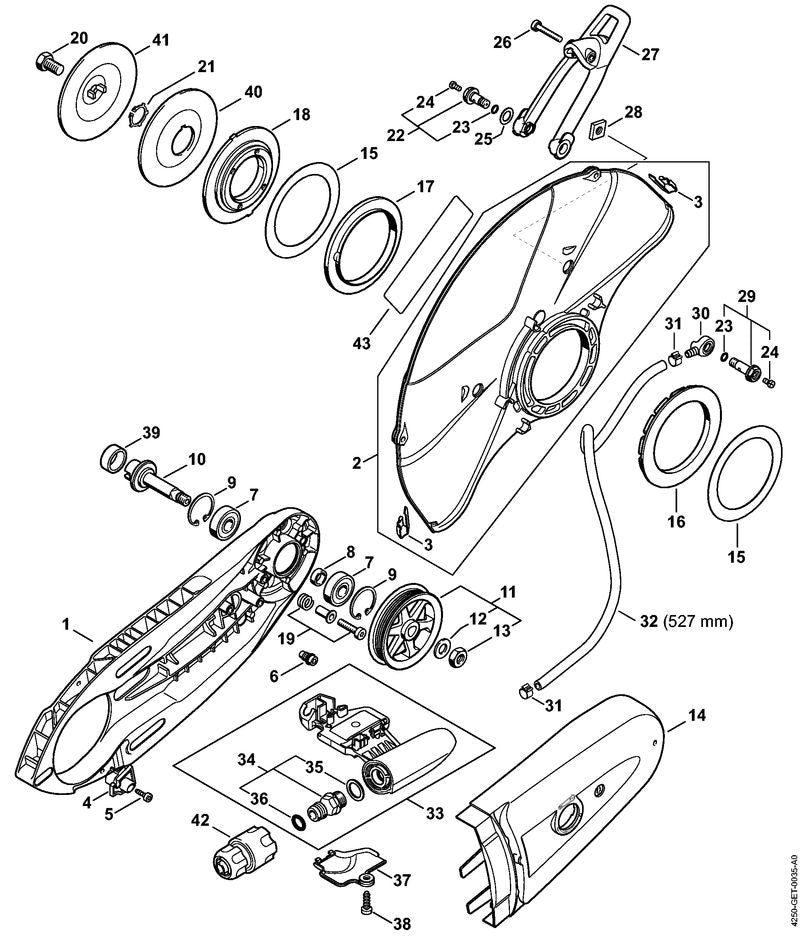 STIHL Cover OEM 42506764900 technical drawing position 37