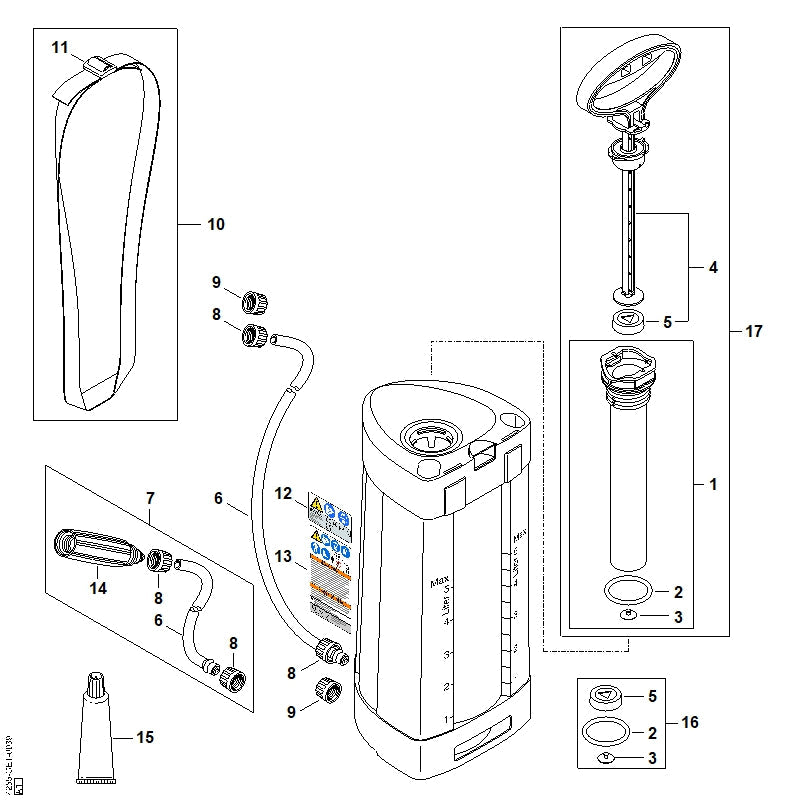 STIHL Pump barrel OEM 42556706603 technical drawing position 1