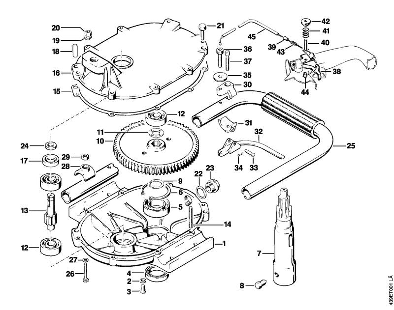 STIHL Compression spring OEM 00009970427 technical drawing position 43