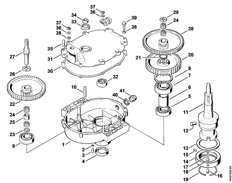 STIHL Compression spring OEM 00009970601 technical drawing position 17