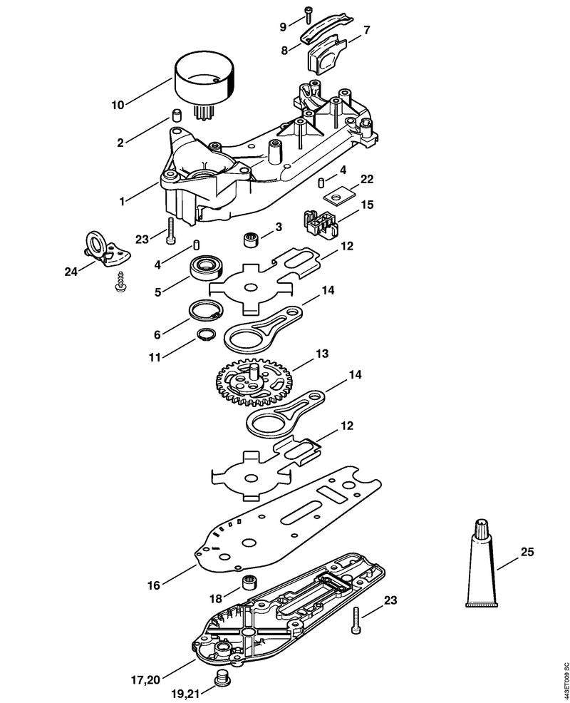 STIHL Gasket OEM 42376490302 technical drawing position 16
