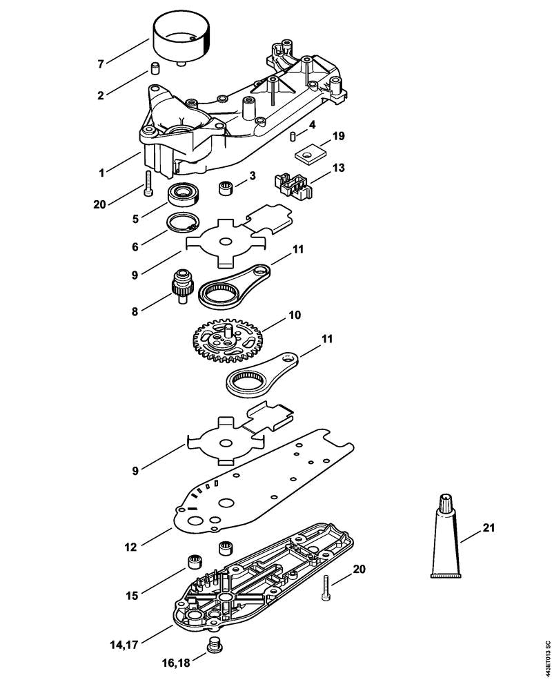 STIHL Clutch drum OEM 42371602900 technical drawing position 7