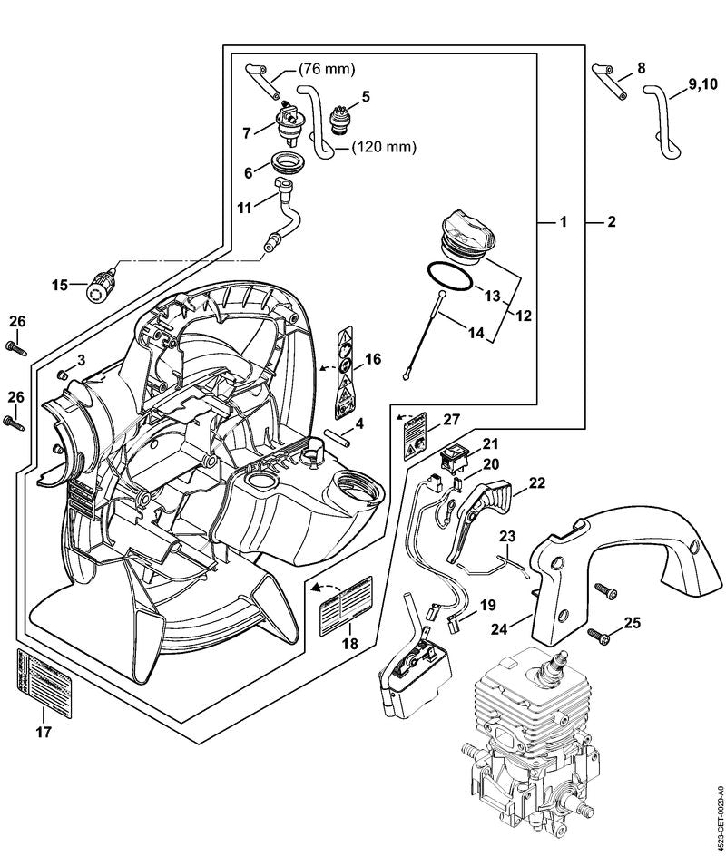 STIHL Lead OEM 42414401901 technical drawing position 20