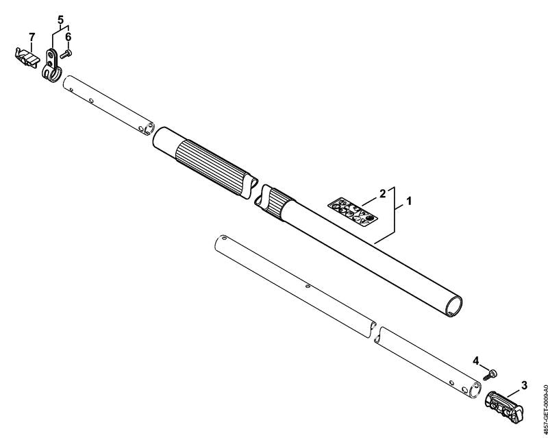 STIHL Hose clamp kit OEM 41400071006 technical drawing position 5