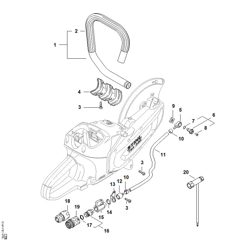STIHL Connector OEM 42386778202 technical drawing position 5