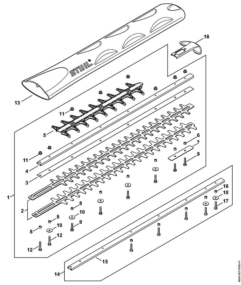 STIHL Sleeve 4.87 mm OEM 42377112500 technical drawing position 8