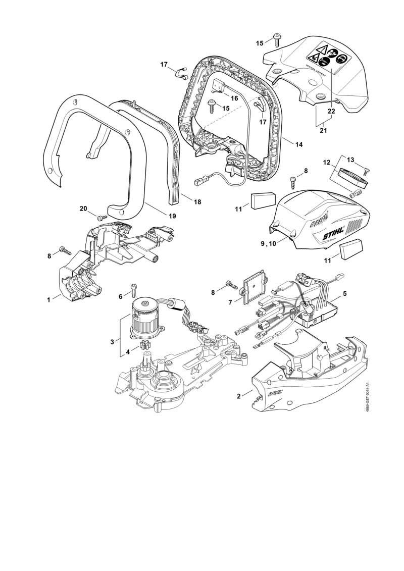STIHL Contact spring OEM 42424421600 technical drawing position 17