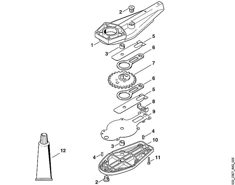 STIHL Thrust plate OEM 42306424800 technical drawing position 5
