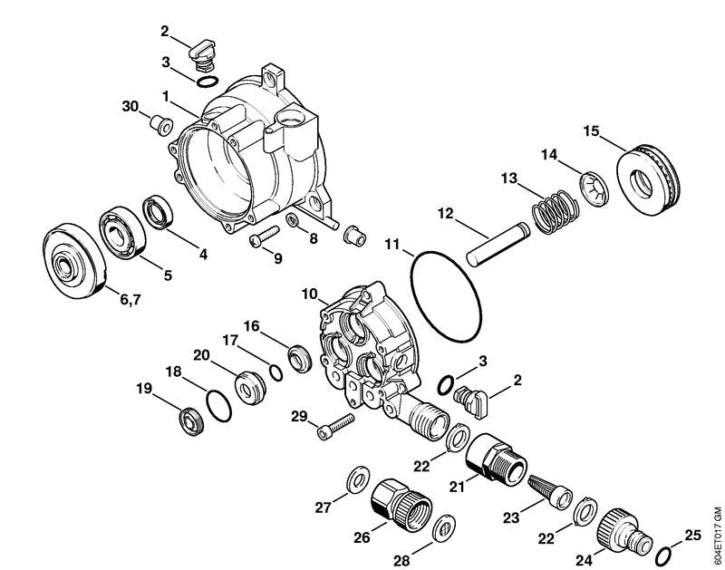 STIHL Swash plate 8° OEM 47347013000 technical drawing position 6