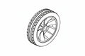 STIHL Wheel complete 200 m.Lag.o.Deck.> large wheel cap. (OEM 6105-700-0491)