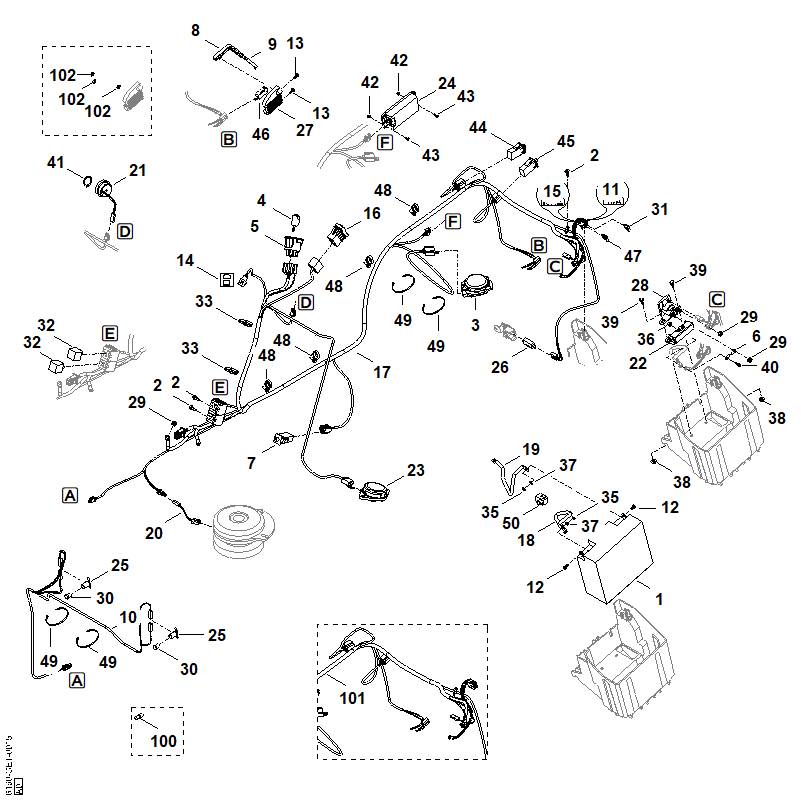 STIHL Fuse 15A OEM 07510315003 technical drawing position 47