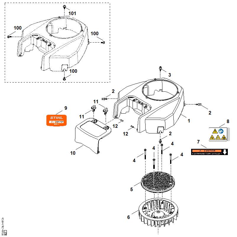 STIHL Bolt OEM 00041482505 technical drawing position 11
