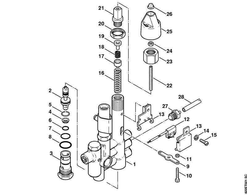 STIHL Vent valve OEM 47357608000 technical drawing position 27