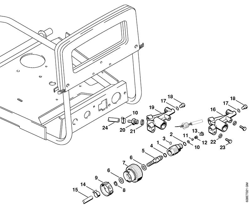 STIHL Valve OEM 47245100400 technical drawing position -1