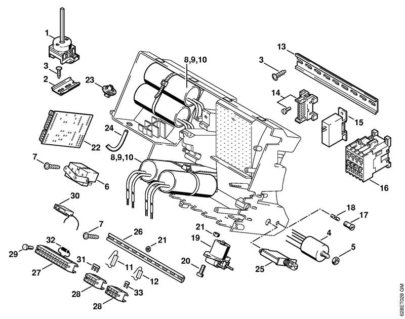 STIHL Circuit board OEM 47244303205 technical drawing position 22