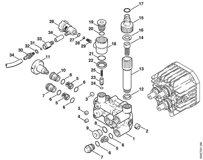 STIHL Coupling OEM 47317050900 technical drawing position 13